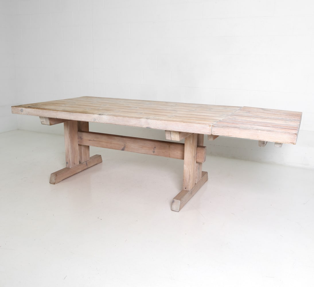 SCANDINAVIAN PINE DROP LEAF DINING TABLE - 3