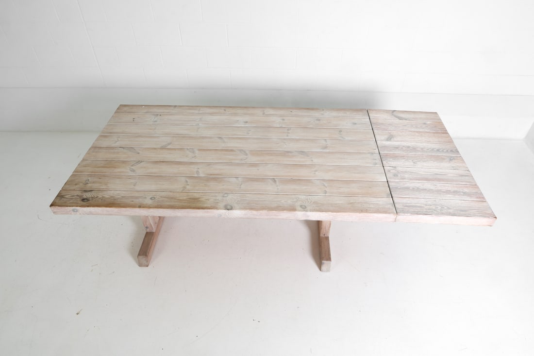 SCANDINAVIAN PINE DROP LEAF DINING TABLE - 7