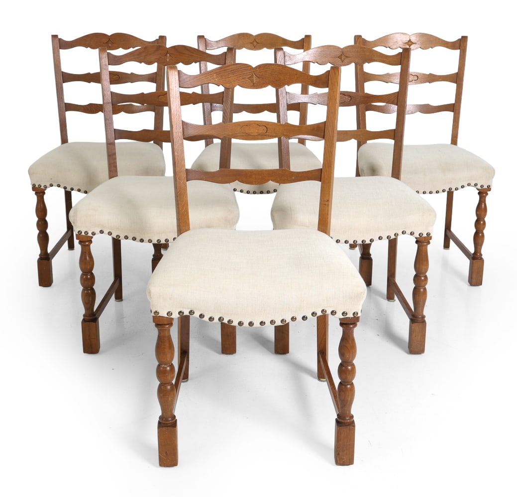 (6) KJAERNULF STYLE DANISH OAK DINING CHAIRS 1970S (1 of 13)