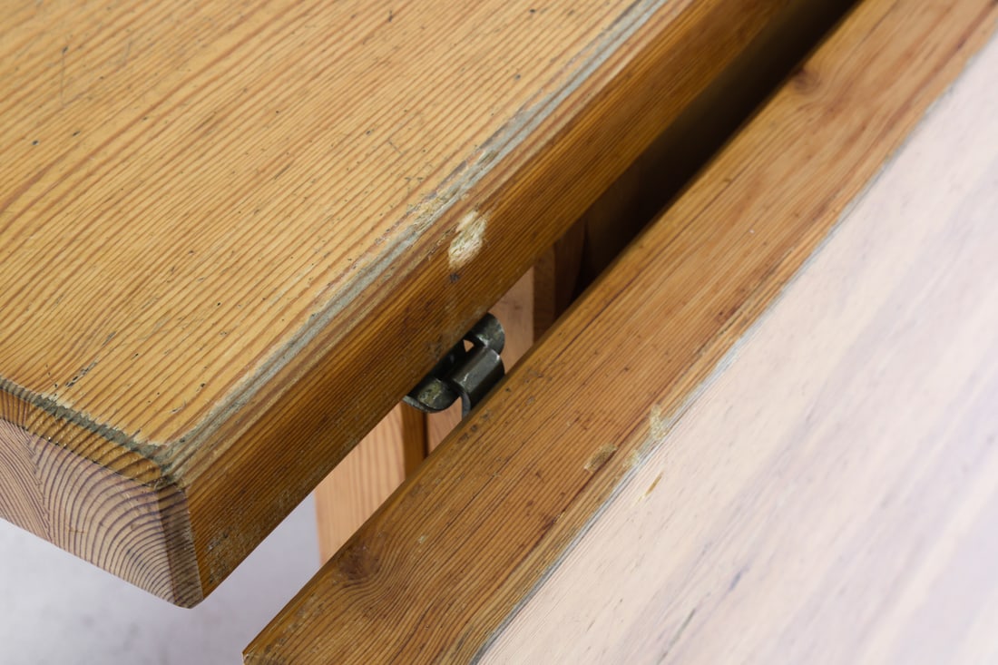 SCANDINAVIAN PINE DROP-LEAF DINING TABLE 1970S - 13