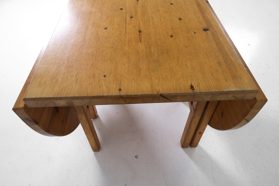 SCANDINAVIAN PINE DROP-LEAF DINING TABLE 1970S - 14