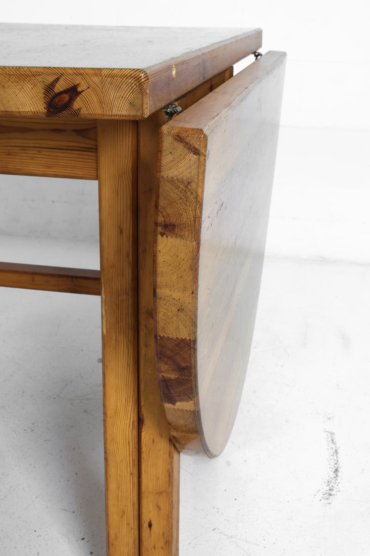SCANDINAVIAN PINE DROP-LEAF DINING TABLE 1970S - 17