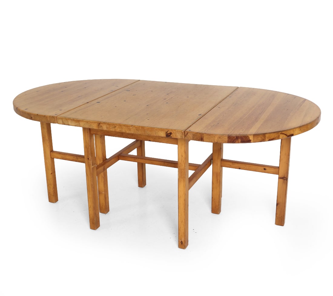 SCANDINAVIAN PINE DROP-LEAF DINING TABLE 1970S (1 of 17)