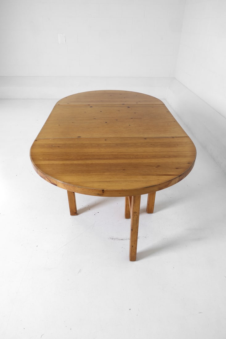 SCANDINAVIAN PINE DROP-LEAF DINING TABLE 1970S - 6