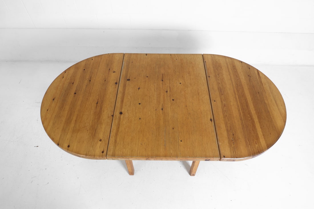 SCANDINAVIAN PINE DROP-LEAF DINING TABLE 1970S - 7