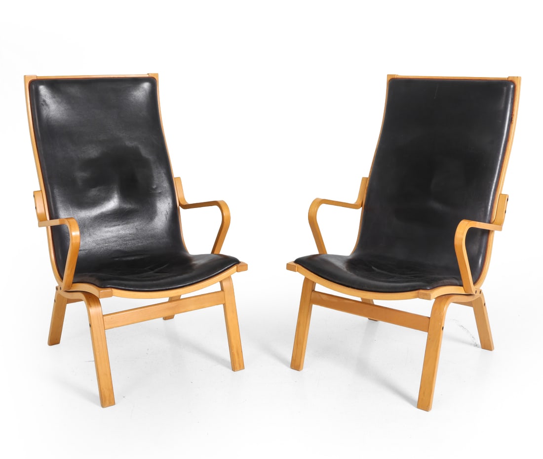 PAIR ATTR. FINN OSTERGAARD DANISH LOUNGE CHAIRS (1 of 16)