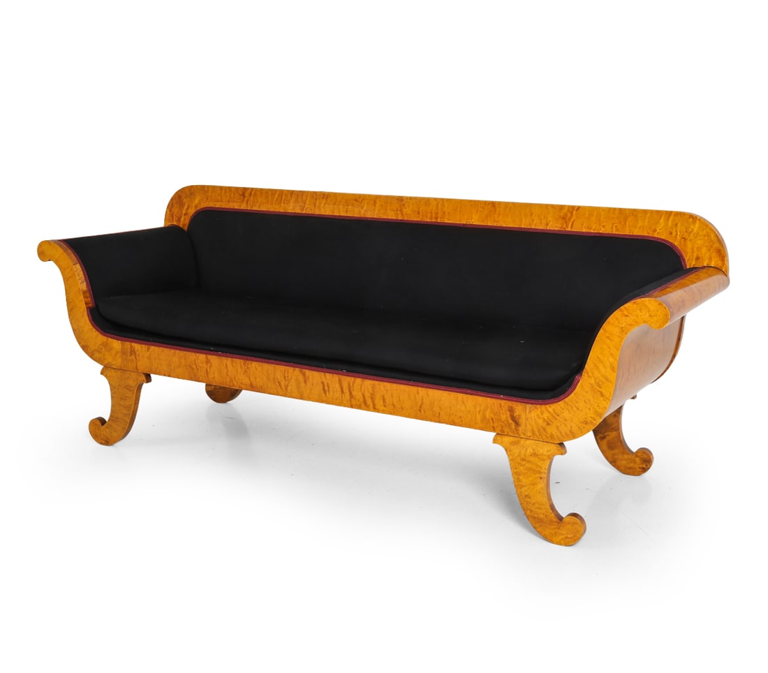 ANTIQUE BIEDERMEIER STYLE BIRCH SOFA (1 of 19)