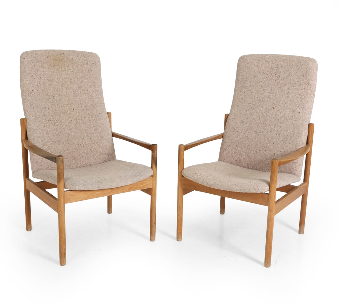 PAIR SKIVE MOBELFABRIK DANISH LOUNGE CHAIRS 1960S (1 of 16)