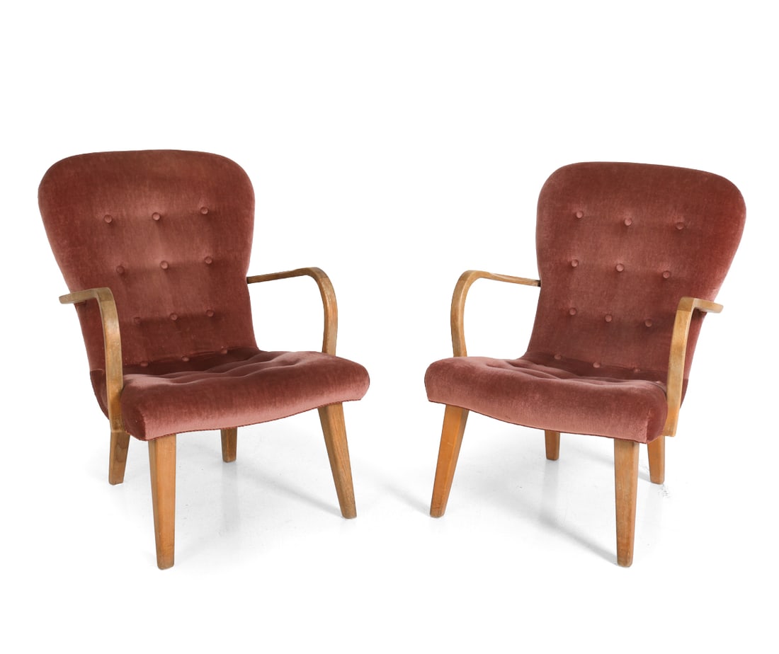 CHRISTENSEN STYLE VELOUR ARMCHAIRS 1960S (1 of 15)