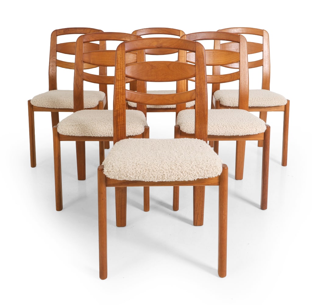 (6) HOLSTEBRO DANISH TEAK DINING CHAIRS C. 1970S (1 of 14)