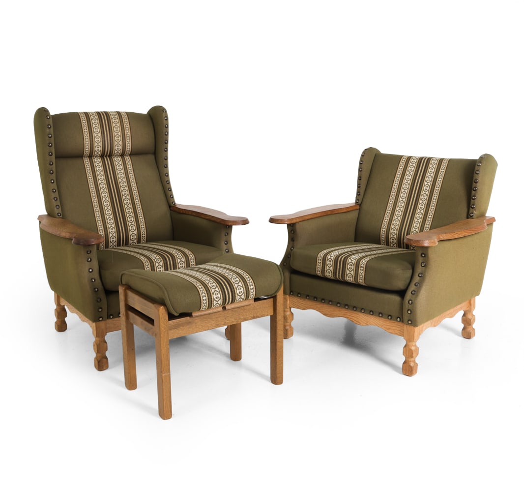 (2) ATTR HENNING KJAERNULF OAK LOUNGE CHAIRS (1 of 17)