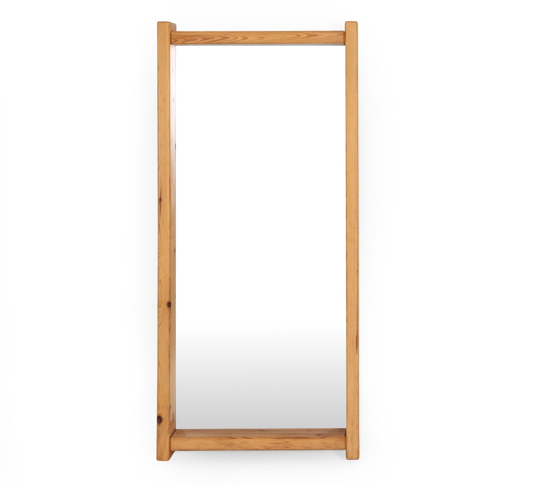 SCANDINAVIAN PINE WALL MIRROR C. 1970S (1 of 12)