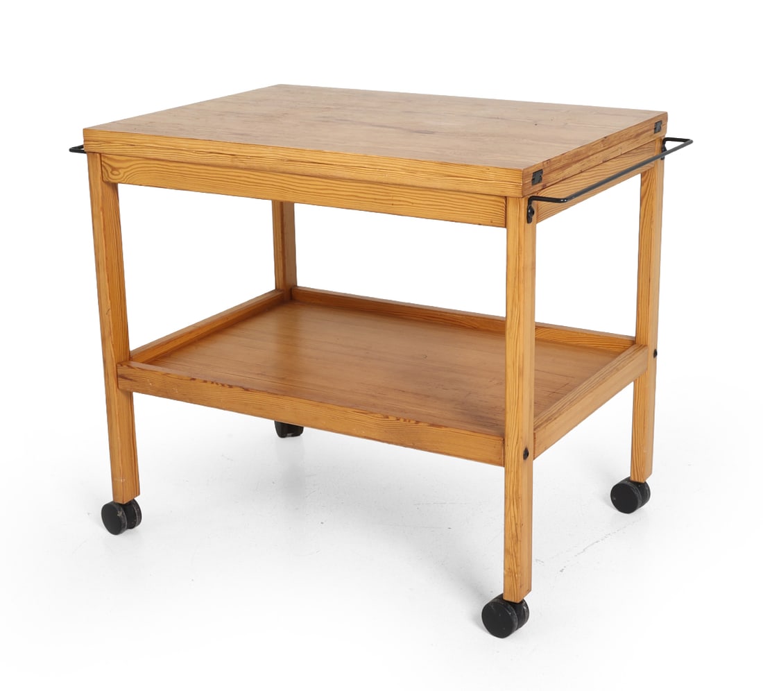 SCANDIANVIAN PINE BAR CART C. 1970S (1 of 17)