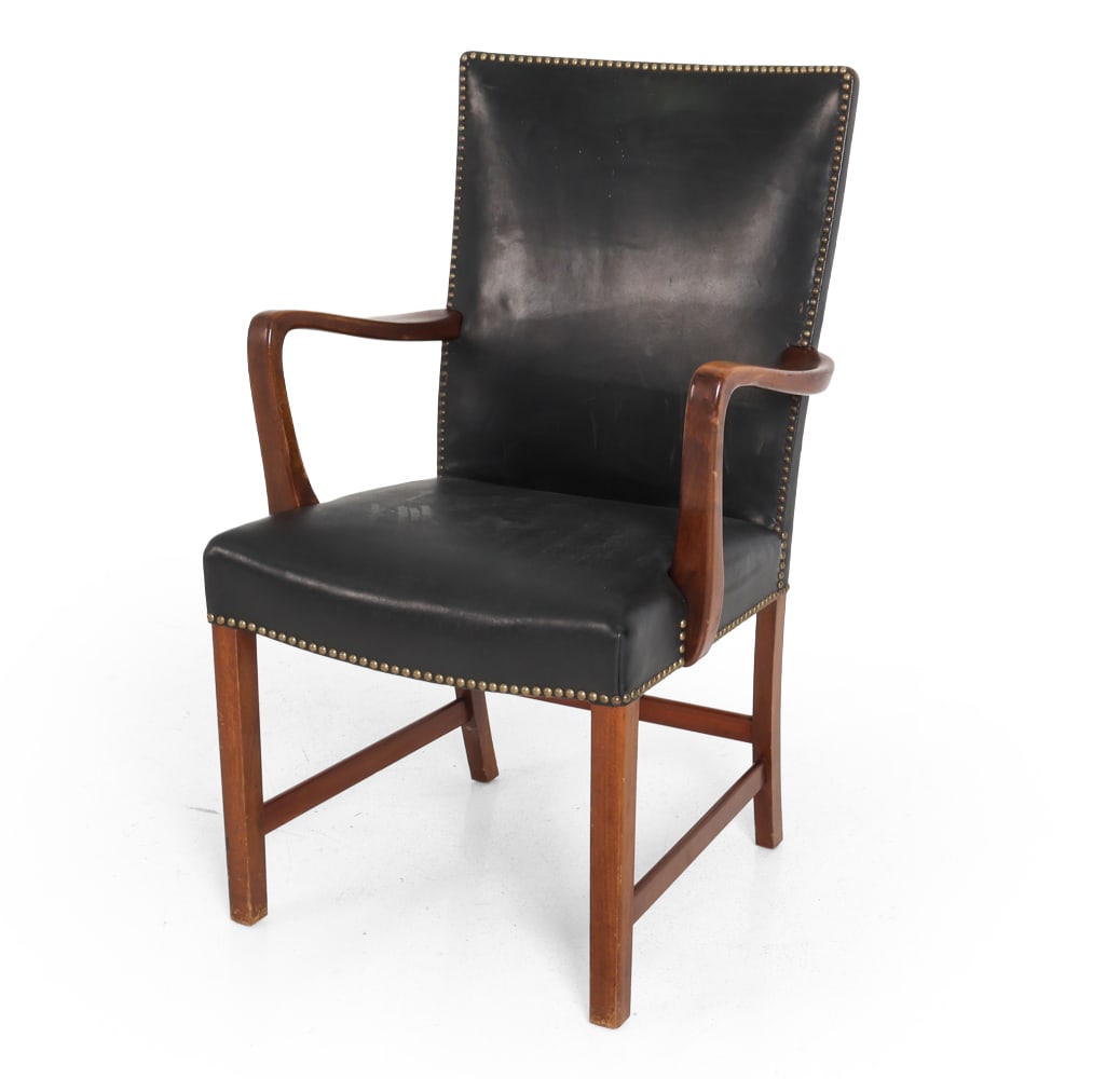 ATTR. OLE WANSCHER MAHOGANY & LEATHER LOUNGE CHAIR (1 of 17)