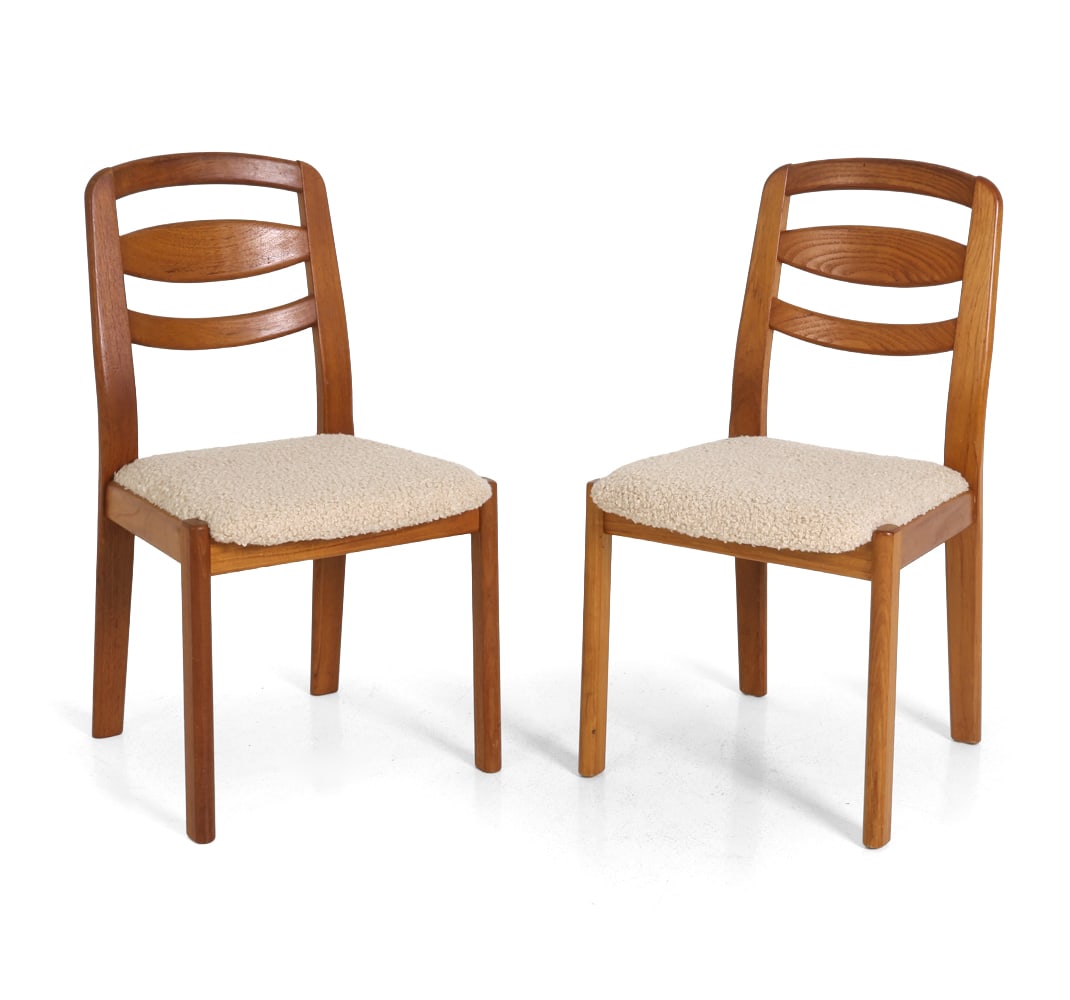 PAIR OF HOLSTEBRO DANISH TEAK DINING CHAIRS 1970S (1 of 16)