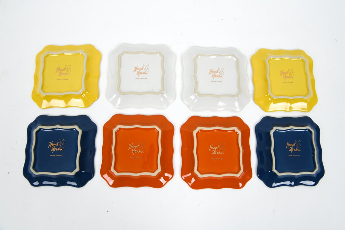 HUNT SLONEM PORCELAIN BUNNY PLATES - 7