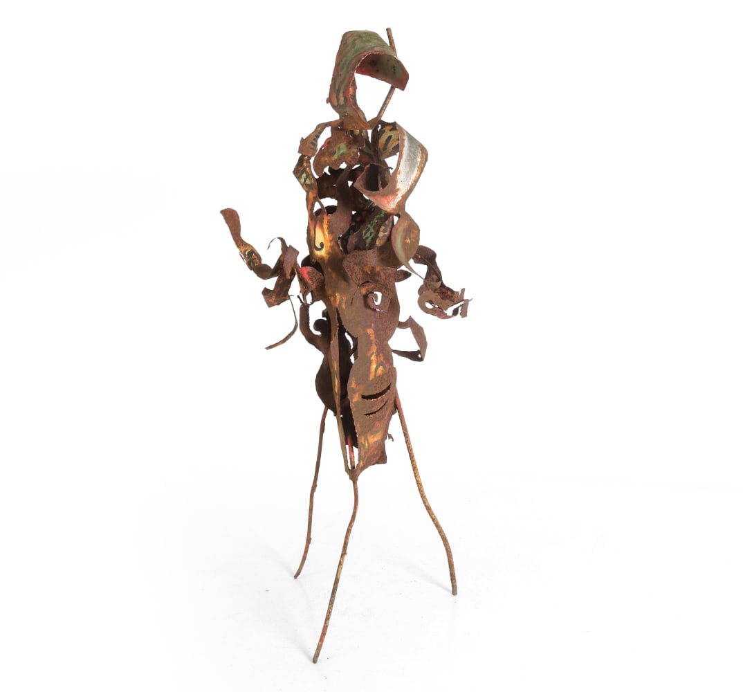 LEE TRIBE (B. 1945) BRUTALIST STEEL SCULPTURE (1 of 15)