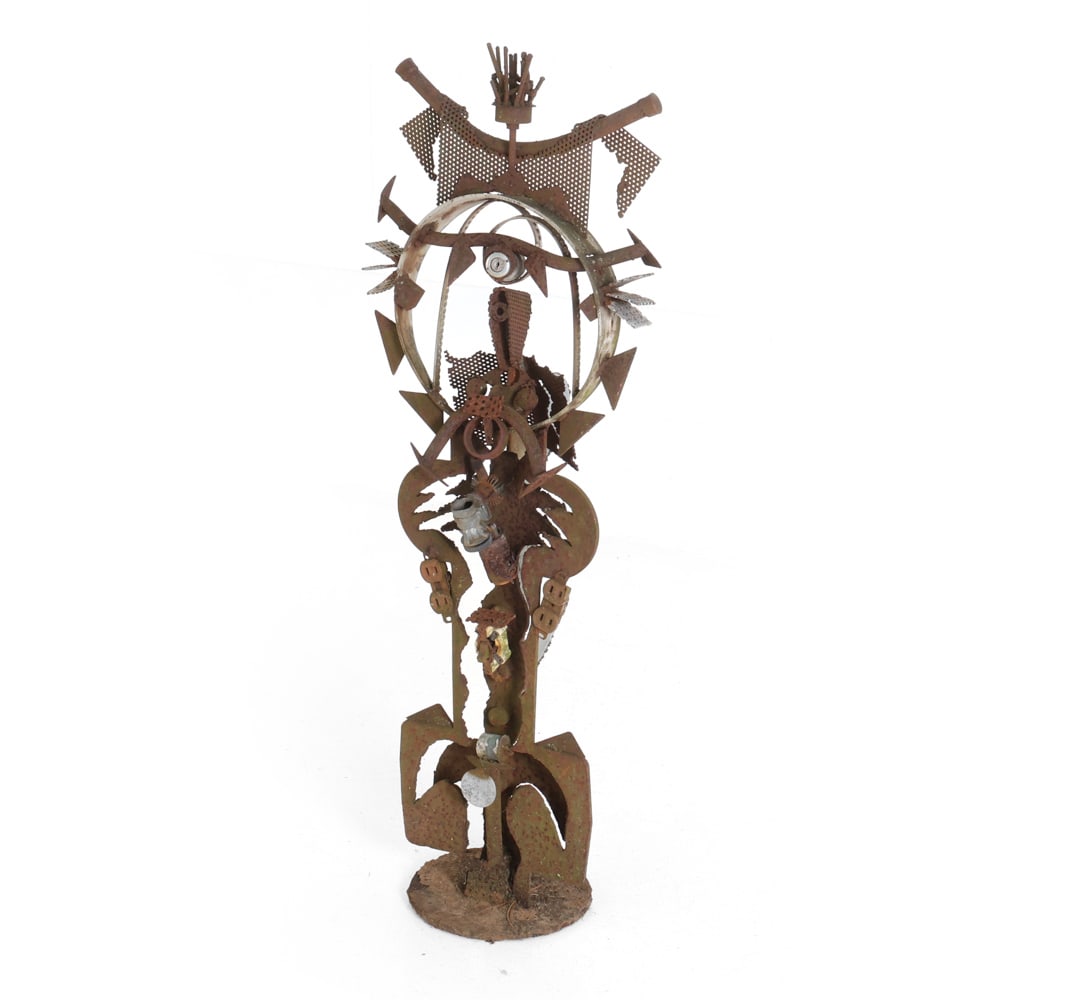 JJ VERRONIS (NYC) BRUTALIST STEEL & IRON SCULPTURE (1 of 15)