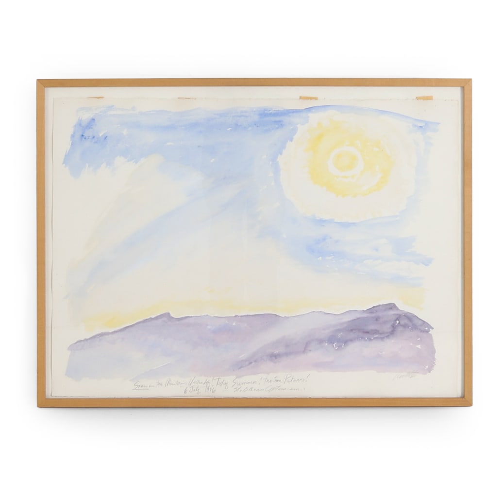 ABSTRACT MIXED MEDIA ON PAPER 1986: Indistinctly signed lower margin. Dimensions: (Frame) H 31" x W 24" (Sight) H 24" x W 19"