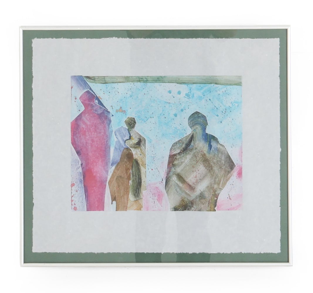ABSTRACT PRINT: Apparently unsigned. Dimensions: (Frame) H 20" x W 22" (Sight) H 18" x W 20"