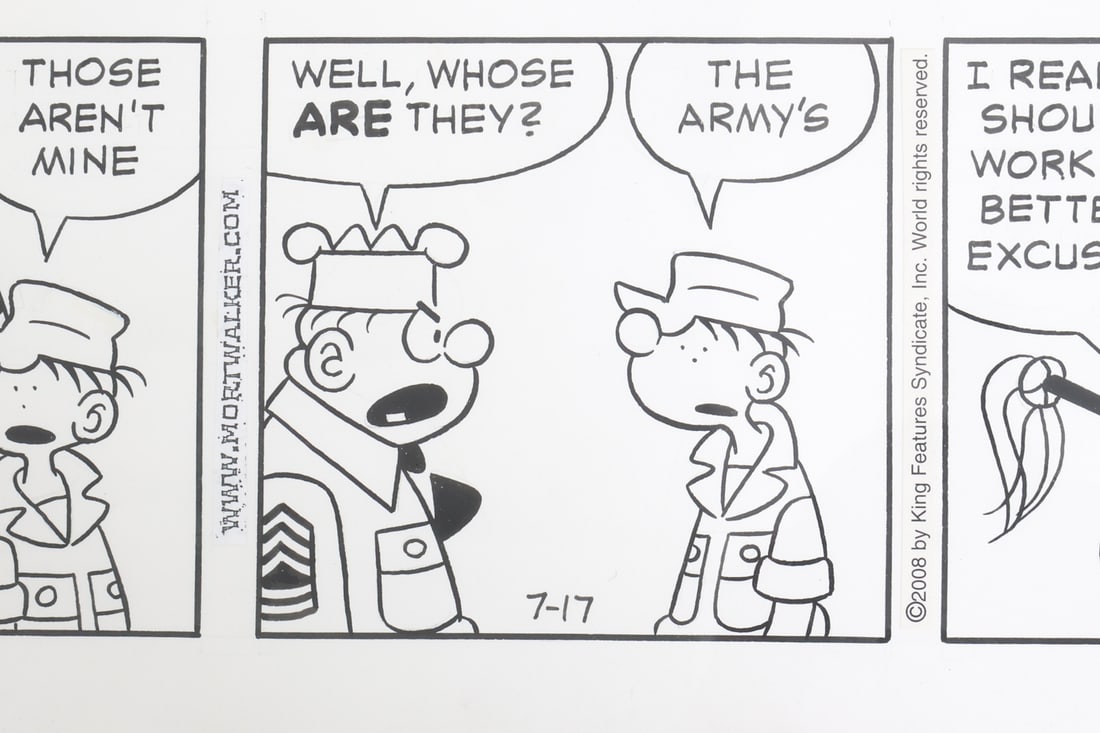 BEETLE BAILEY GREG MORT WALKER COMIC STRIP - 3