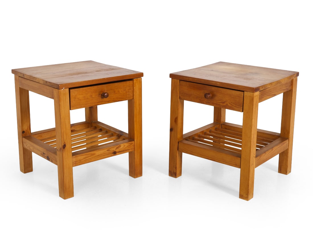 PAIR OF SWEDISH PINE NIGHTSTANDS C. 1970S (1 of 16)