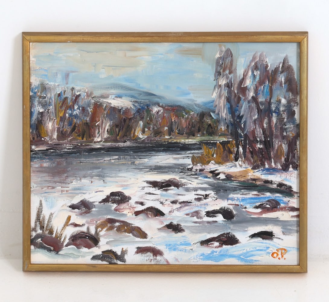 OLLE PERSSON (20TH C.) RIVER LANDSCAPE O/C (1 of 10)