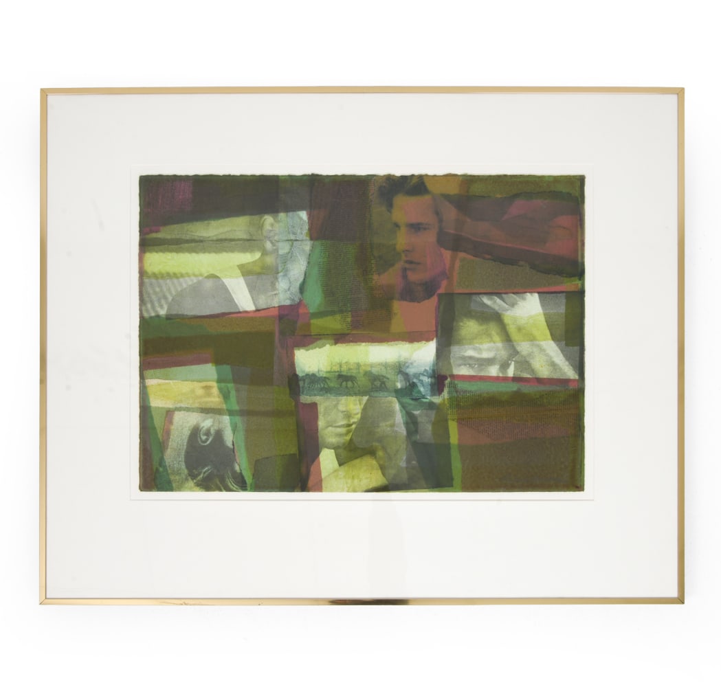 ABSTRACT MIXED MEDIA ON PAPER: Mixed media on paper. Signed to artwork. Originally bought from an art gallery in Greenwich. circa 1980s. Dimensions: Frame H 35" x W 43.5". Art H 21.5" x W 30". Condition: Not examined out of frame.