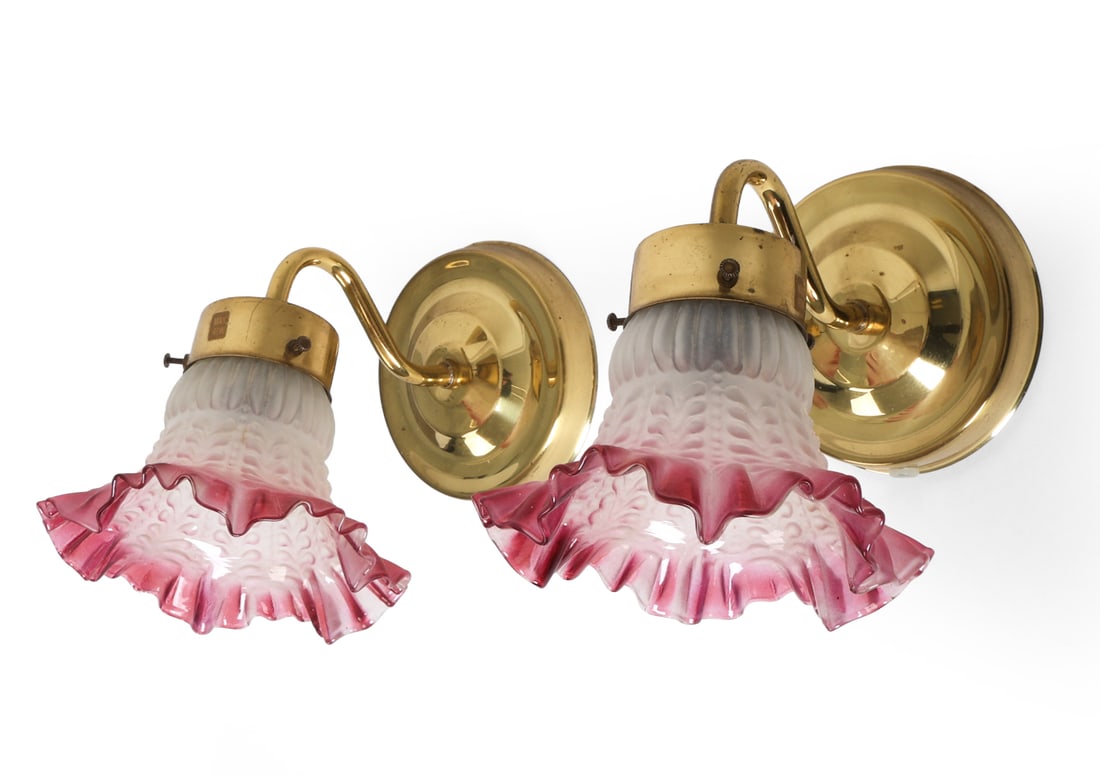 ABO RANDERS DANISH BRASS & GLASS SCONCES (1 of 16)
