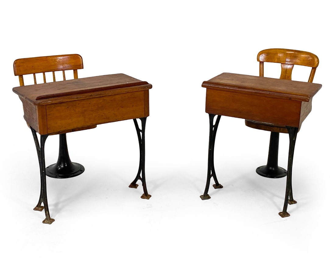 ANTIQUE SCHOOL DESKS & CHAIRS (1 of 12)