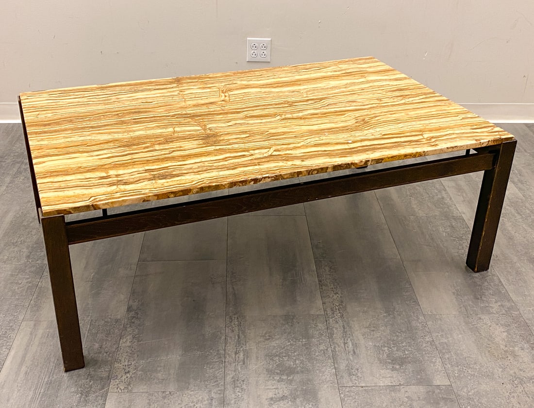 BENDIXEN STYLE DANISH MARBLE COFFEE TABLE C. 1960S (1 of 13)