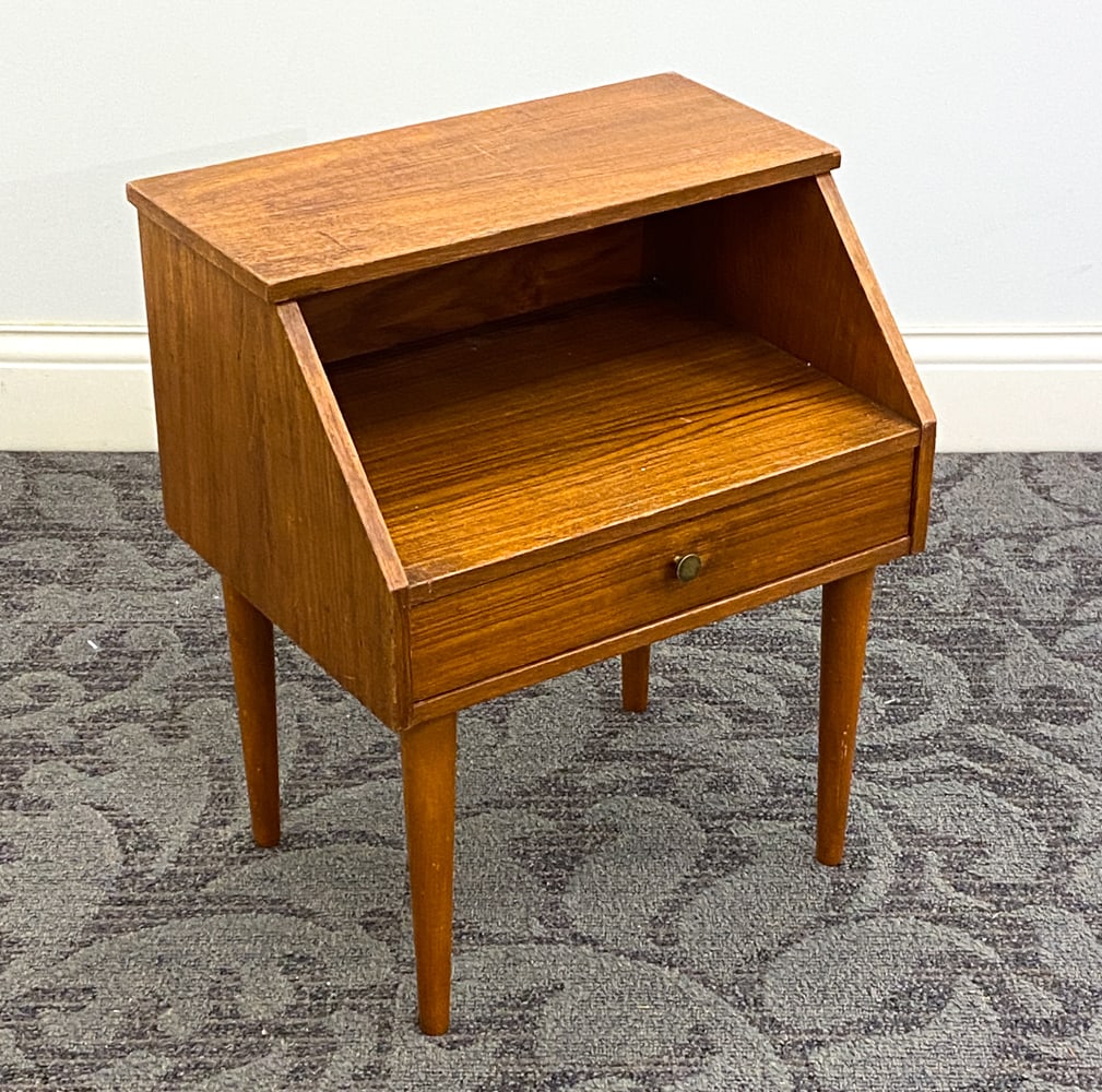 DANISH TEAK NIGHTSTAND C. 1960S (1 of 10)