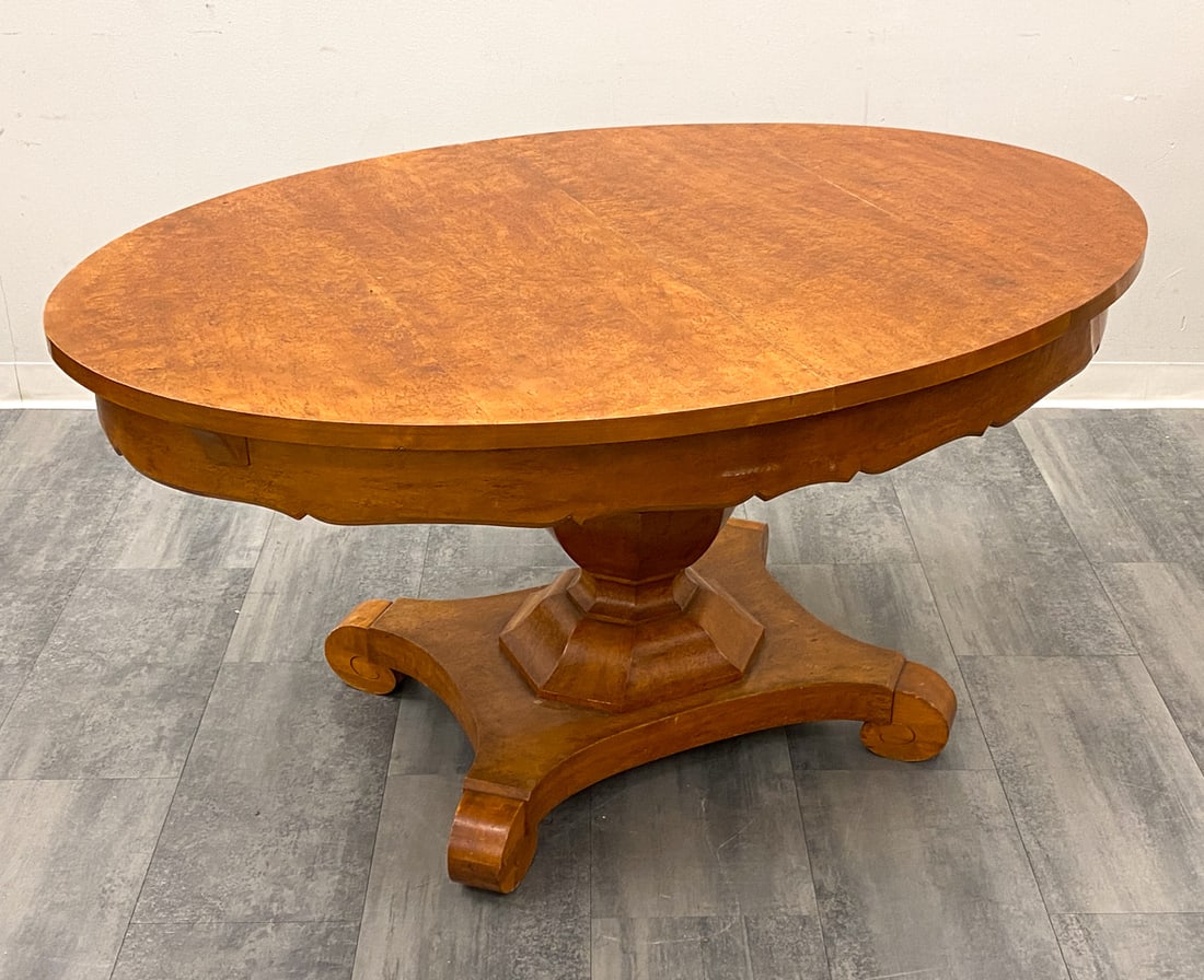 BIEDERMEIER STYLE SWEDISH BIRCH DINING TABLE (1 of 13)