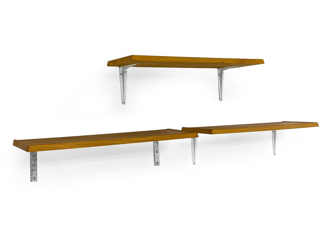 SCANDINAVIAN OAK WALL SHELVES (1 of 9)