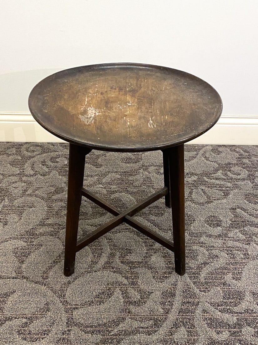 MID-CENTURY SCANDINAVIAN BEECH SIDE TABLE - 5