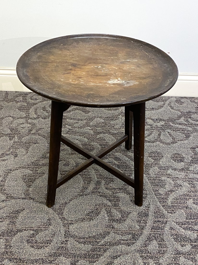 MID-CENTURY SCANDINAVIAN BEECH SIDE TABLE - 6