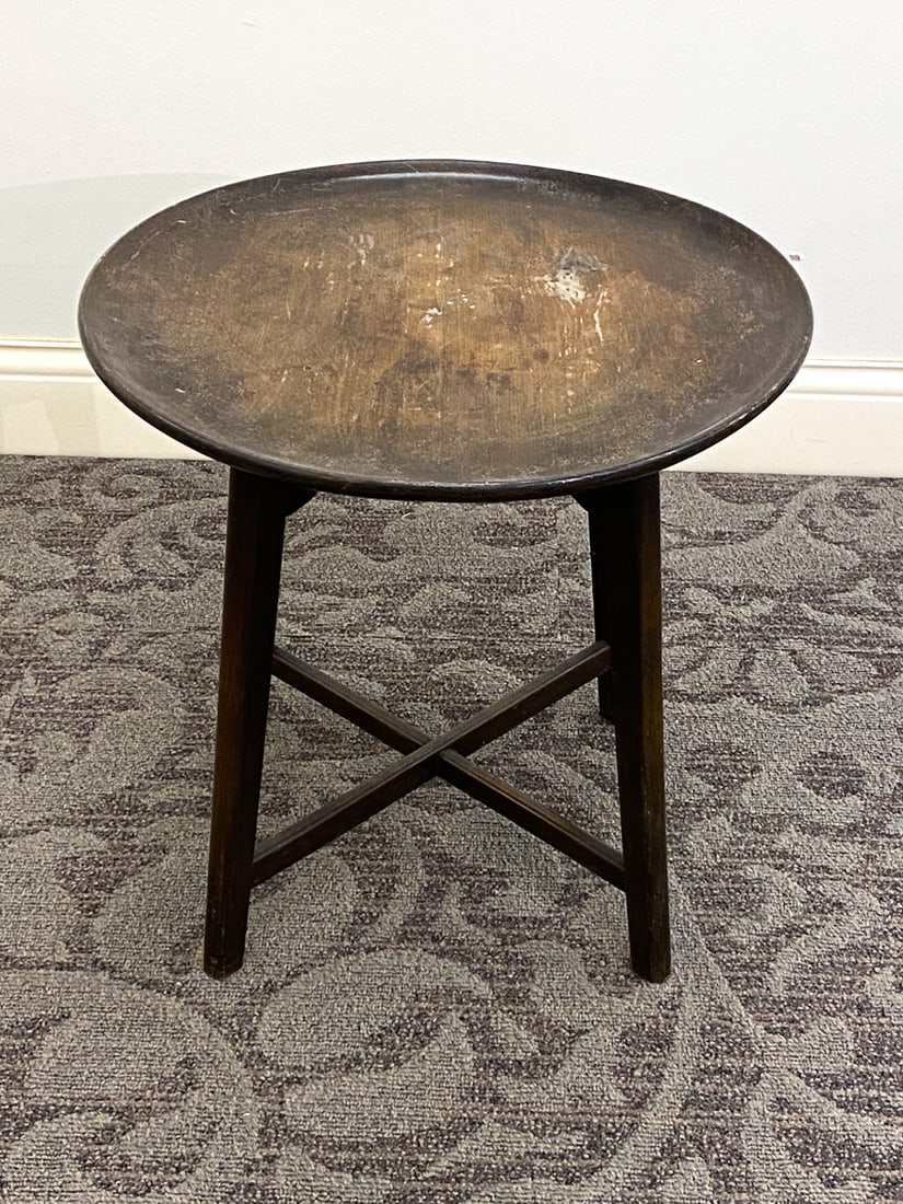 MID-CENTURY SCANDINAVIAN BEECH SIDE TABLE - 7