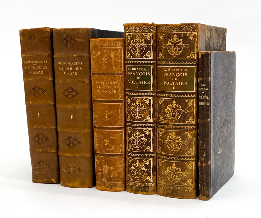 ANTIQUE LEATHERBOUND BOOK GROUPING (1 of 12)