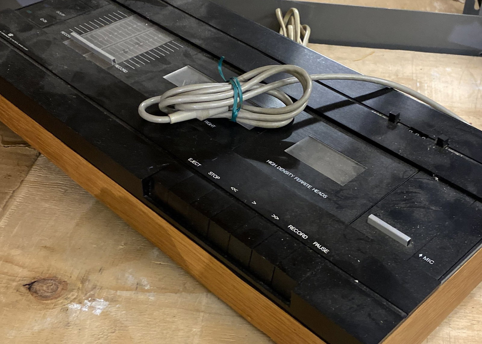 BANG OLUFSEN BEOCORD 1700 AUDIO CASSETTE PLAYER: Marked to surface. Denmark, circa 1970s. Dimensions: H 3" x W 20" x D 9" Condition: Wear consistent with age and use. Untested.