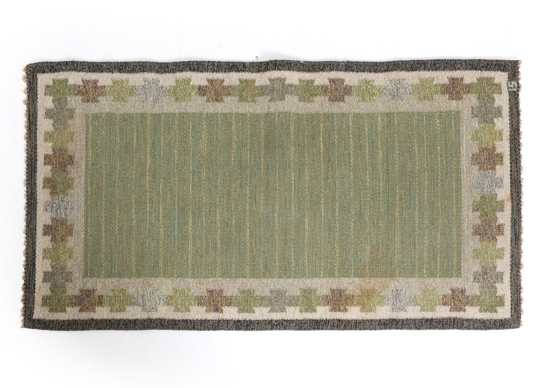 INGEGERD SILOW SWEDISH ROLLAKAN FLATWEAVE WOOL RUG (1 of 10)