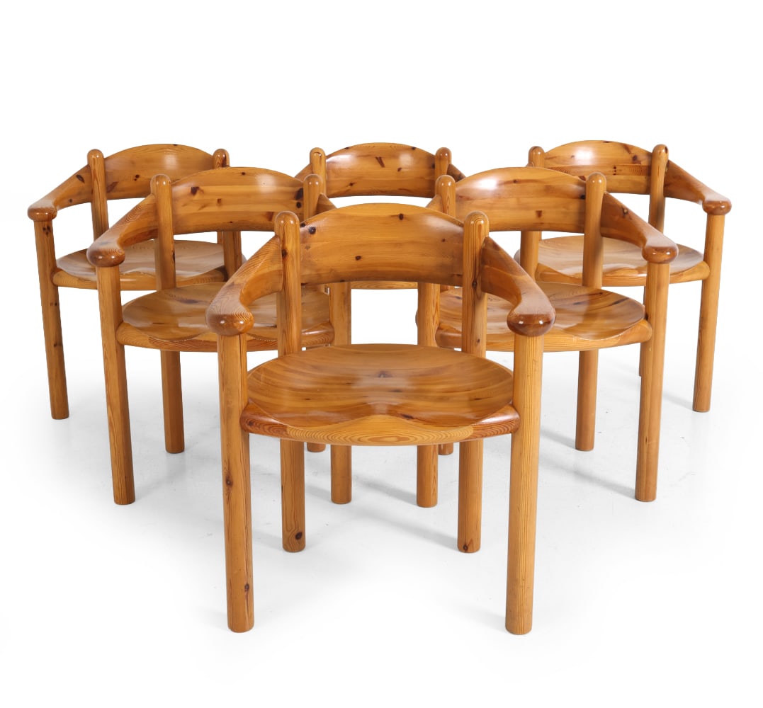 (6) RAINER DAUMILLER DANISH PINE DINING CHAIRS (1 of 16)