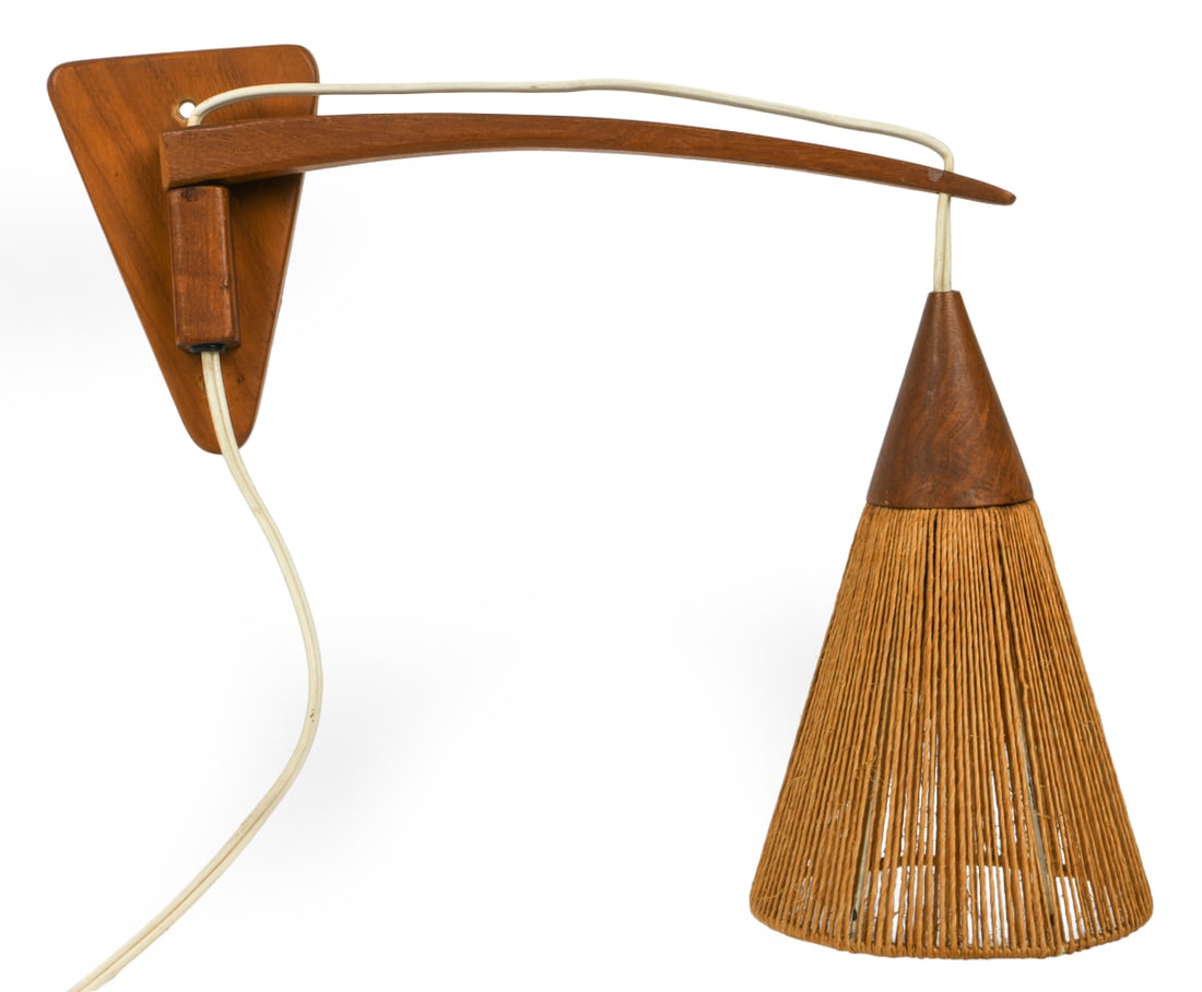 IB FABIANSEN FOG & MORUP TEAK WALL SCONCE 1950S (1 of 9)