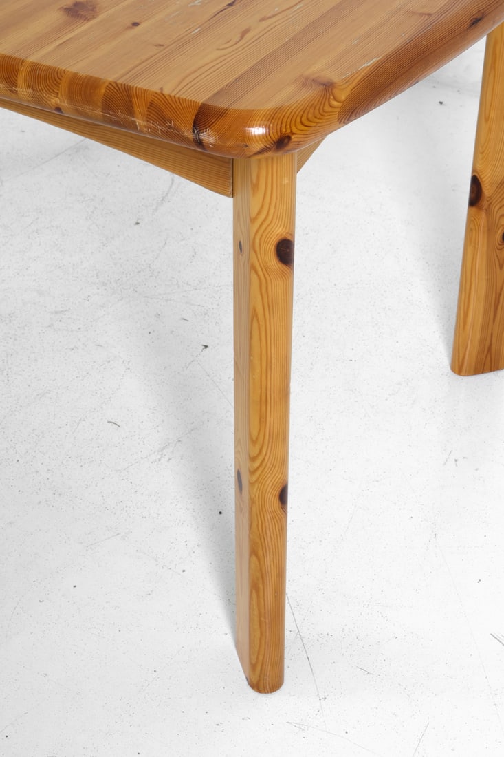 DAUMILLER STYLE PINE EXTENDING DINING TABLE 1970S - 15