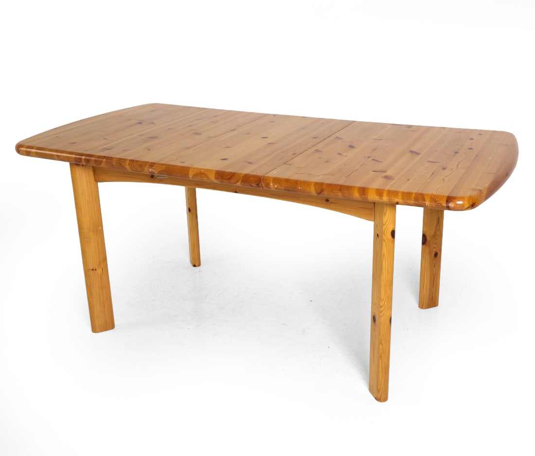 DAUMILLER STYLE PINE EXTENDING DINING TABLE 1970S (1 of 20)