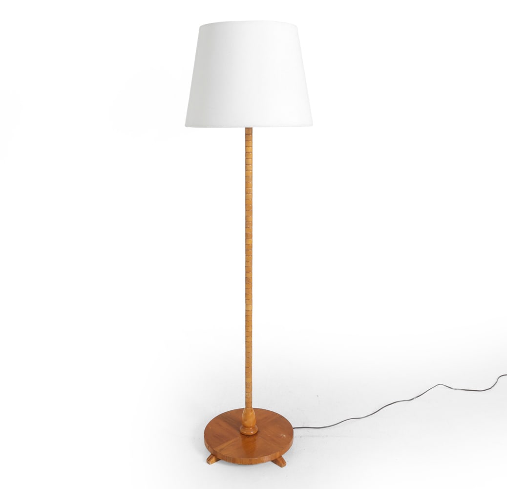 SWEDISH ART DECO BIRCH FLOOR LAMP C. 1930S (1 of 12)