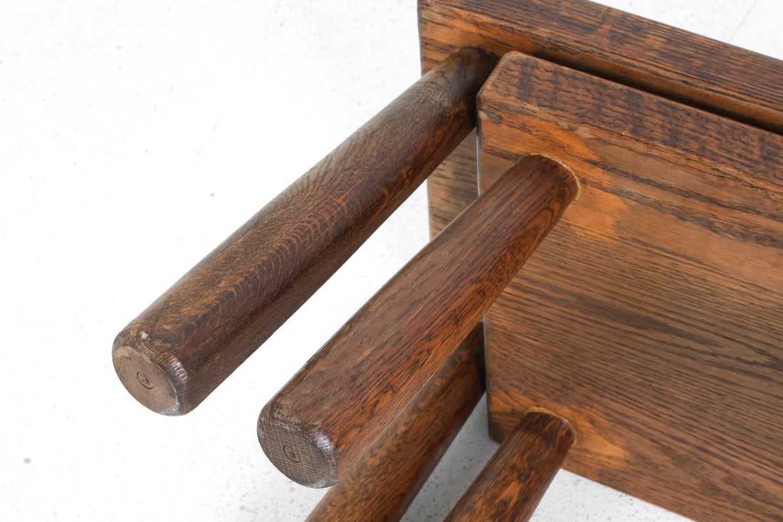 DANISH OAK NESTING STOOLS C. 1950S - 9