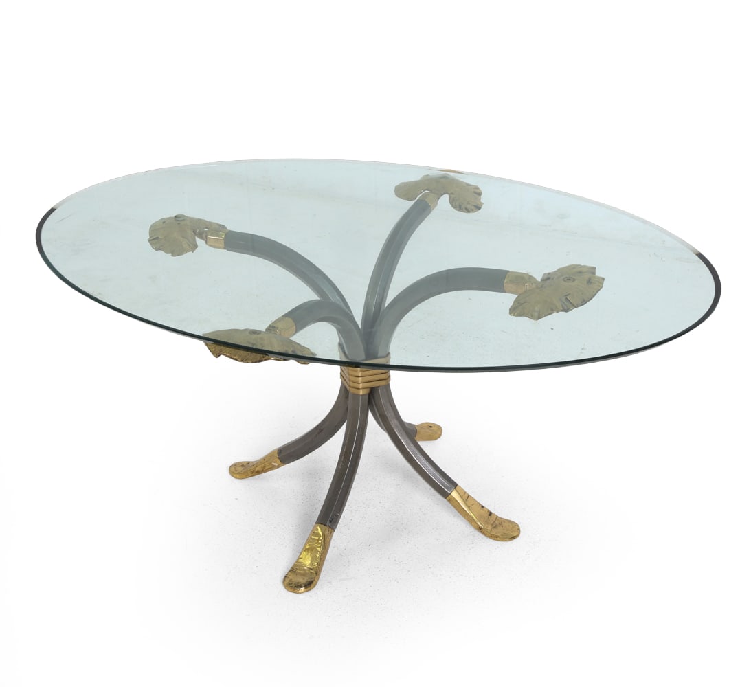 MANFRED BREDOHL WROUGHT IRON & GLASS COFFEE TABLE (1 of 14)