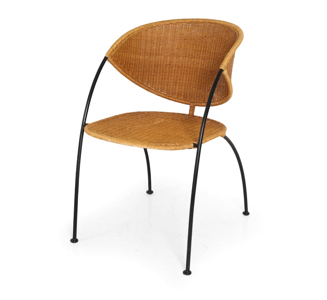 GASTONE RINALDI STYLE ITALIAN RATTAN LOUNGE CHAIR (1 of 15)