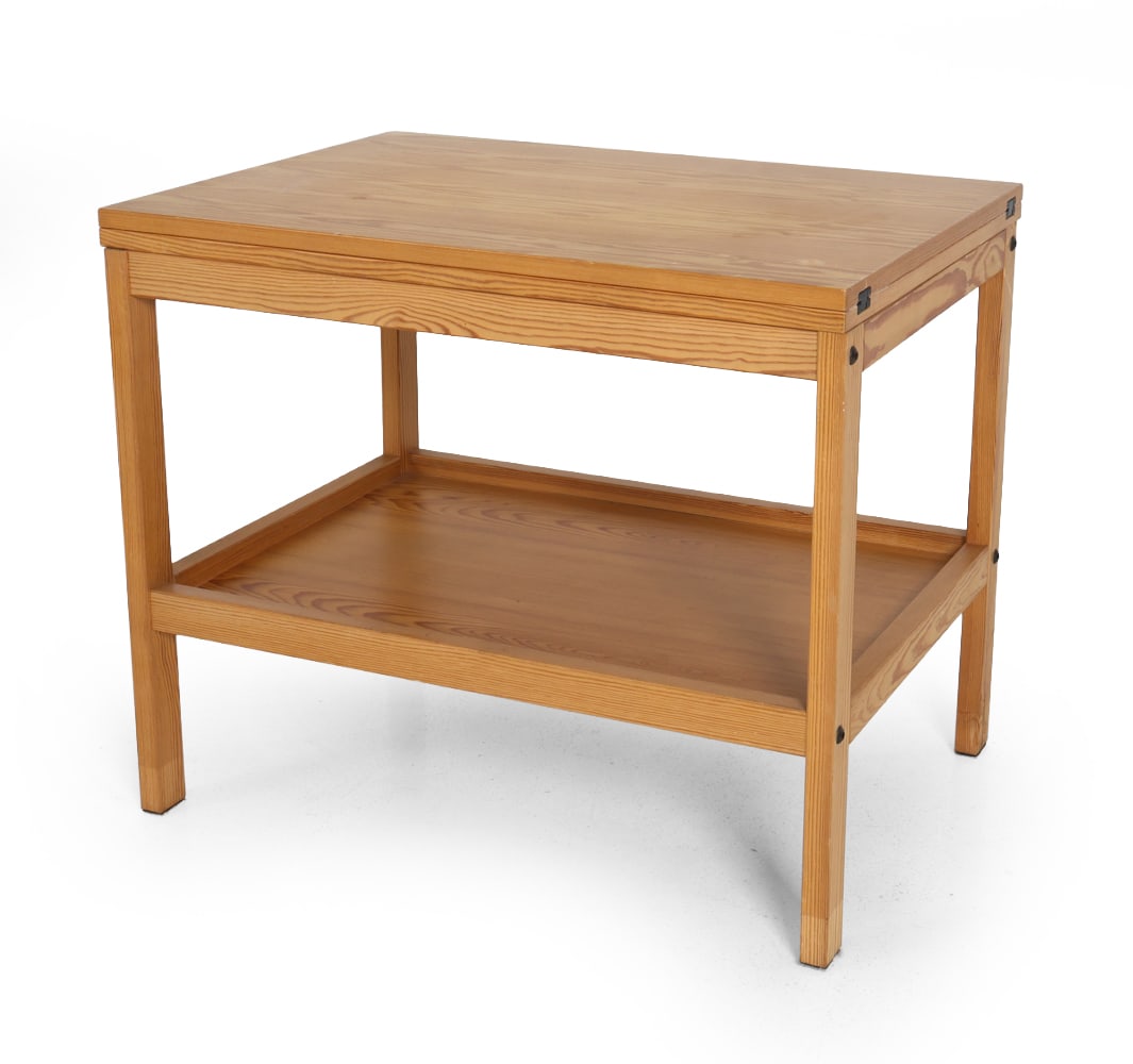 DAUMILLER STYLE DANISH PINE BAR CART C. 1970S (1 of 17)
