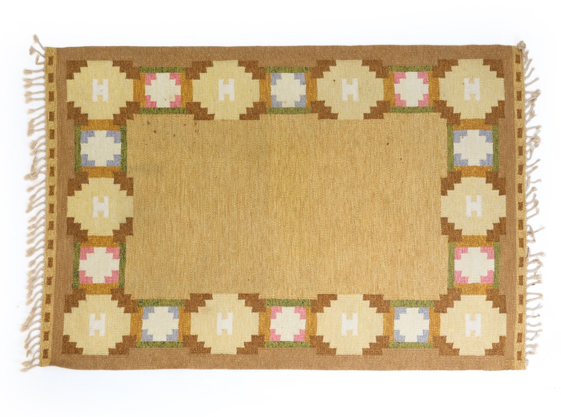SWEDISH ROLLAKAN FLATWEAVE RUG C. 1960S (1 of 11)